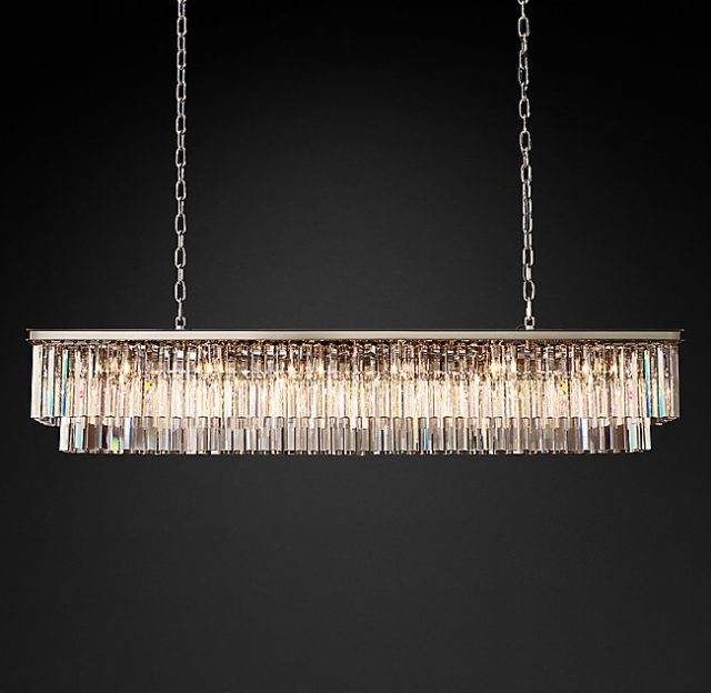 Люстра Restoration Hardware ODEON 1920S CLEAR GLASS FRINGE RECT