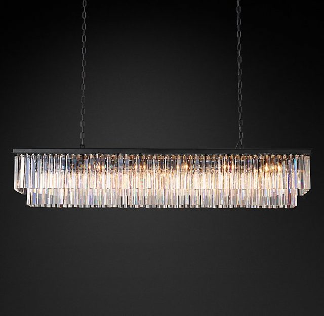 Люстра Restoration Hardware ODEON 1920S CLEAR GLASS FRINGE RECT