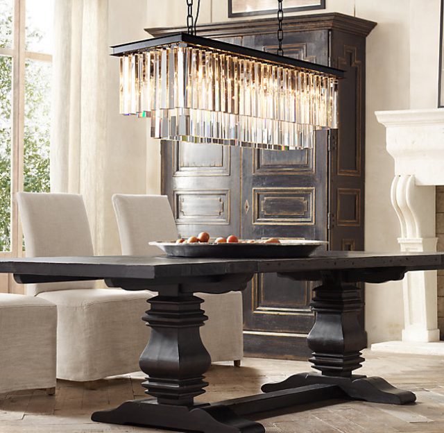 Люстра Restoration Hardware ODEON 1920S CLEAR GLASS FRINGE RECT
