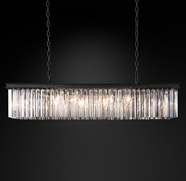 Люстра Restoration Hardware RHYS CLEAR GLASS PRISM RECT