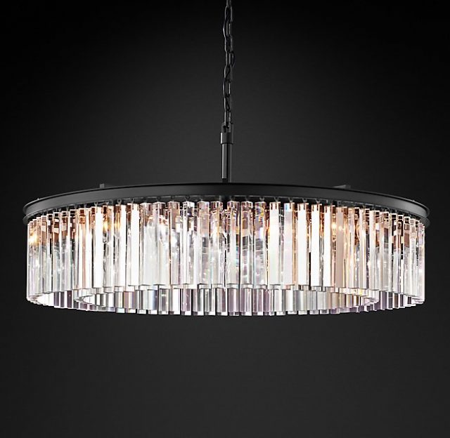 Люстра Restoration Hardware RHYS CLEAR GLASS PRISM ROUND