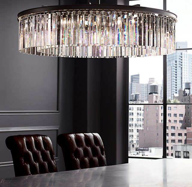 Люстра Restoration Hardware RHYS CLEAR GLASS PRISM ROUND