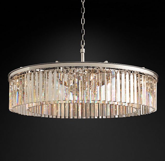 Люстра Restoration Hardware RHYS CLEAR GLASS PRISM ROUND