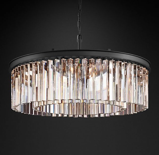 Люстра Restoration Hardware RHYS CLEAR GLASS PRISM ROUND