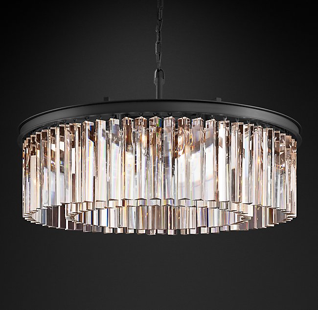 Люстра Restoration Hardware RHYS CLEAR GLASS PRISM ROUND