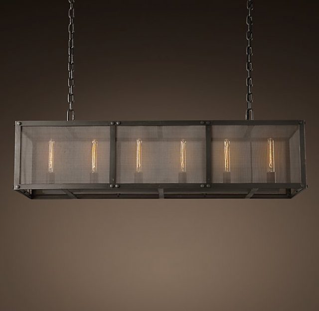 Люстра Restoration Hardware RIVETED MESH RECT