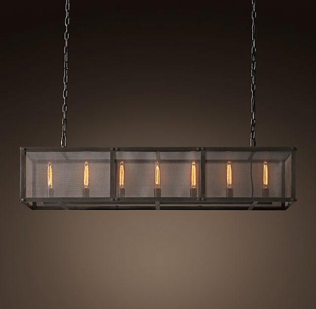 Люстра Restoration Hardware RIVETED MESH RECT