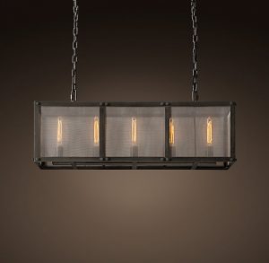 Люстра Restoration Hardware RIVETED MESH RECT