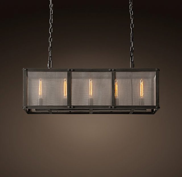 Люстра Restoration Hardware RIVETED MESH RECT