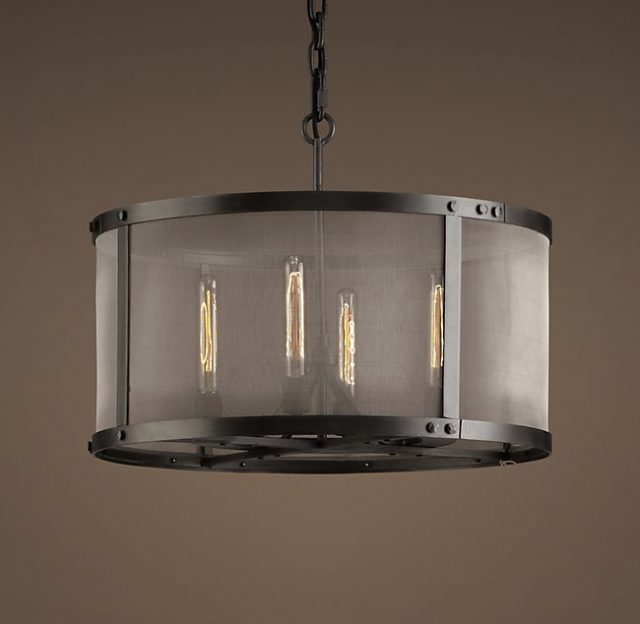 Люстра Restoration Hardware RIVETED MESH ROUND