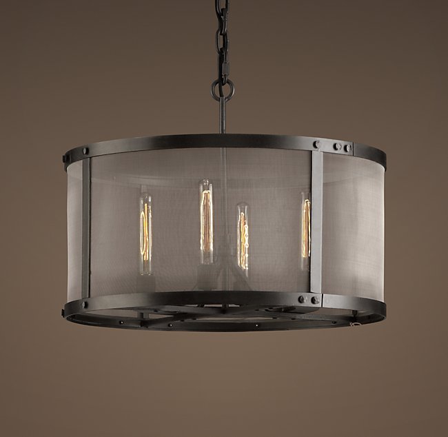 Люстра Restoration Hardware RIVETED MESH ROUND
