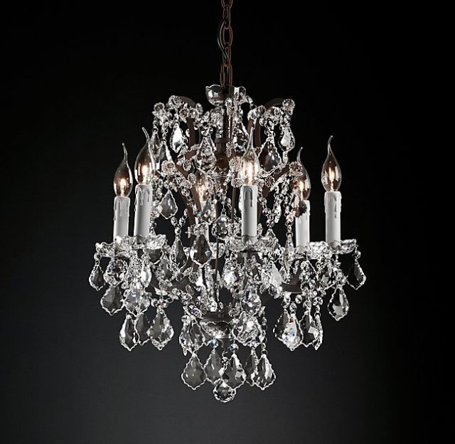 Люстра Restoration Hardware ROCOCO IRON & CLEAR CRYSTAL ROUND 19TH C.