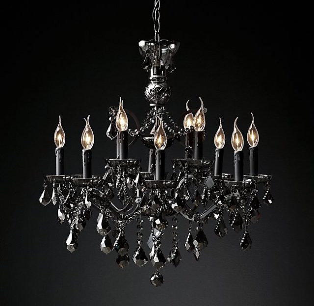 Люстра Restoration Hardware ROCOCO IRON & SMOKE CRYSTAL ROUND 19TH C.