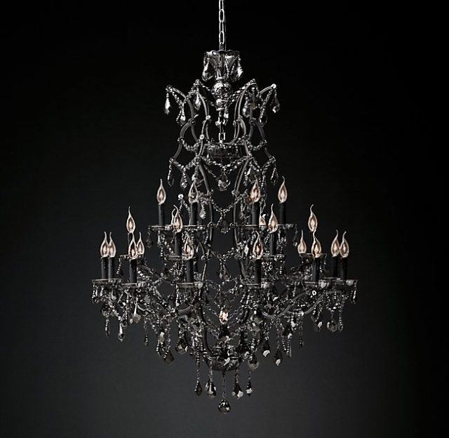 Люстра Restoration Hardware ROCOCO IRON & SMOKE CRYSTAL ROUND 19TH C.