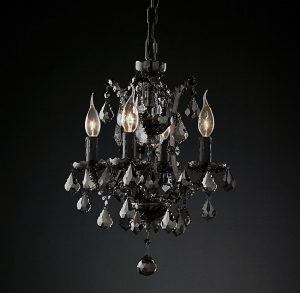 Люстра Restoration Hardware ROCOCO IRON & SMOKE CRYSTAL ROUND 19TH C.