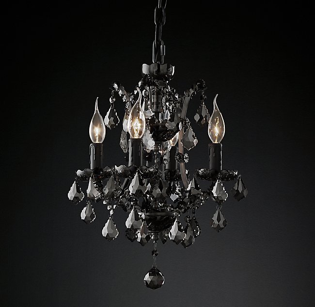 Люстра Restoration Hardware ROCOCO IRON & SMOKE CRYSTAL ROUND 19TH C.
