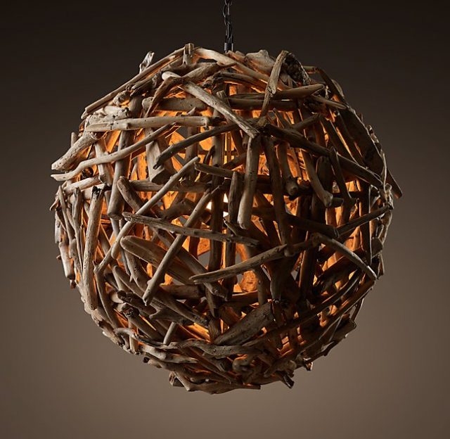 Люстра Restoration Hardware SALVAGED DRIFTWOOD GLOBE