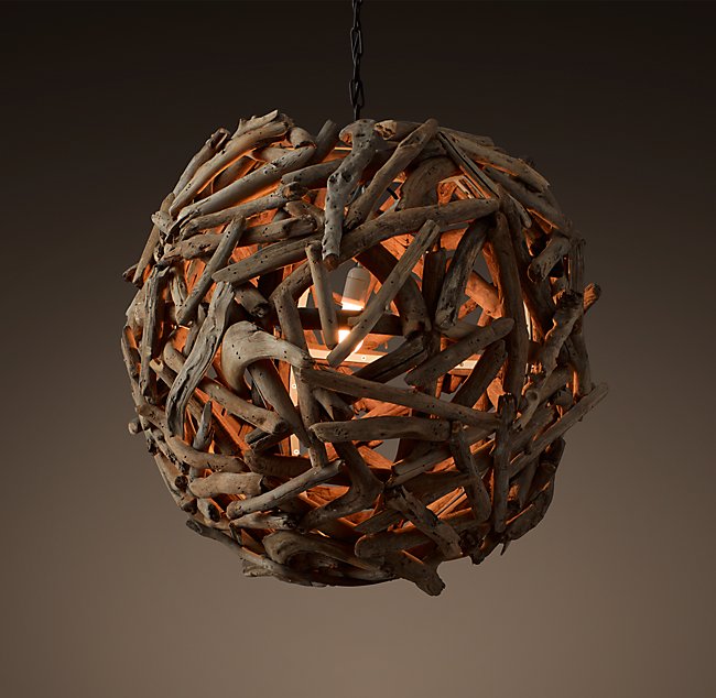 Люстра Restoration Hardware SALVAGED DRIFTWOOD GLOBE