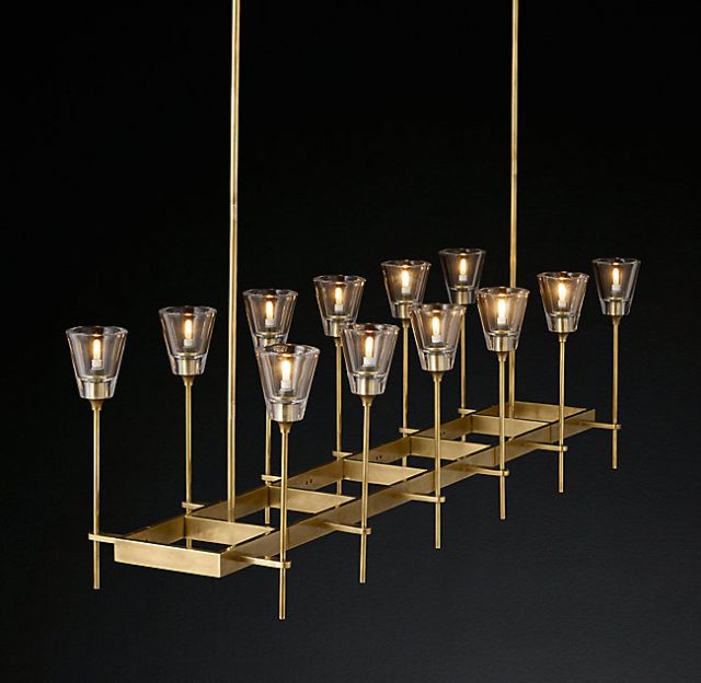 Люстра Restoration Hardware TORCHE DE VERRE LINEAR