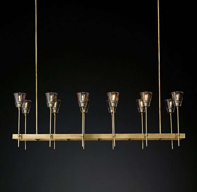 Люстра Restoration Hardware TORCHE DE VERRE LINEAR