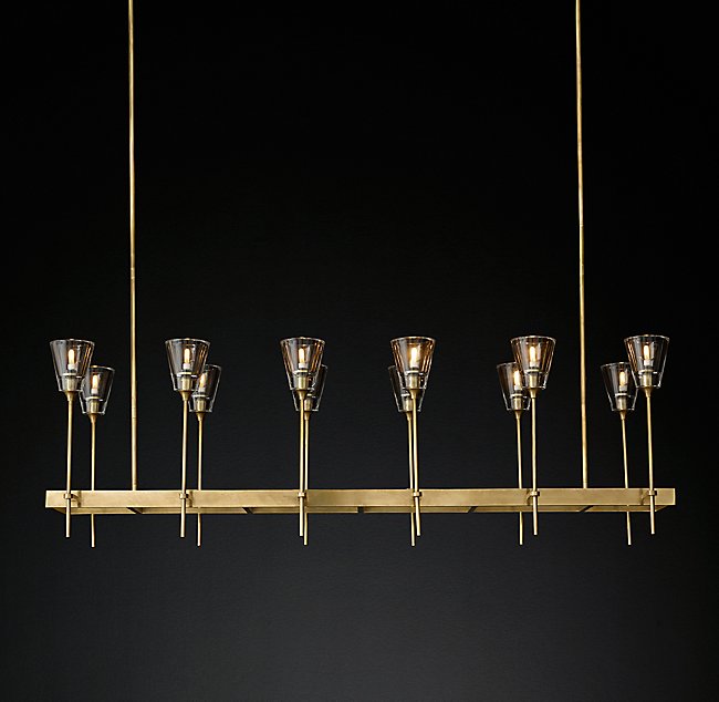 Люстра Restoration Hardware TORCHE DE VERRE LINEAR