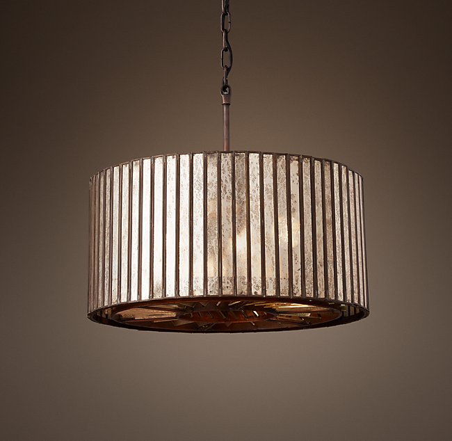Люстра Restoration Hardware VITTI MIRRORED DRUM