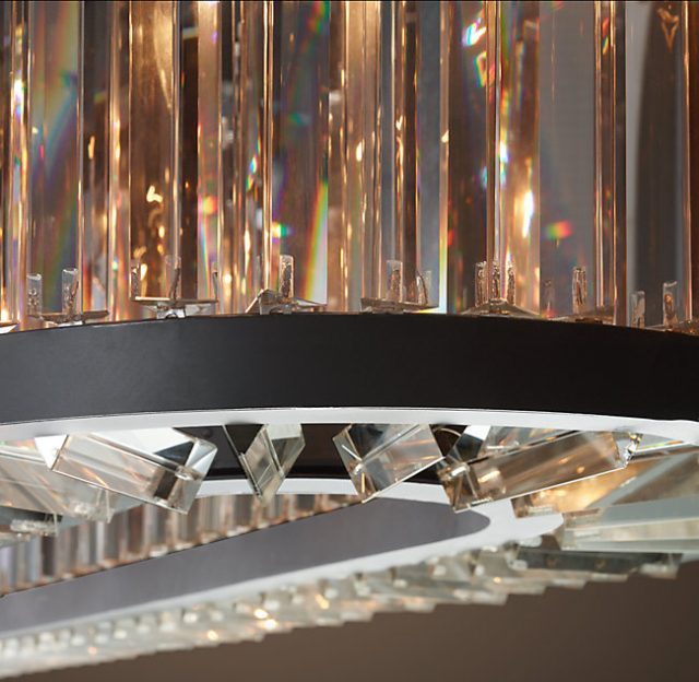 Люстра Restoration Hardware WELLES CLEAR CRYSTAL RECT