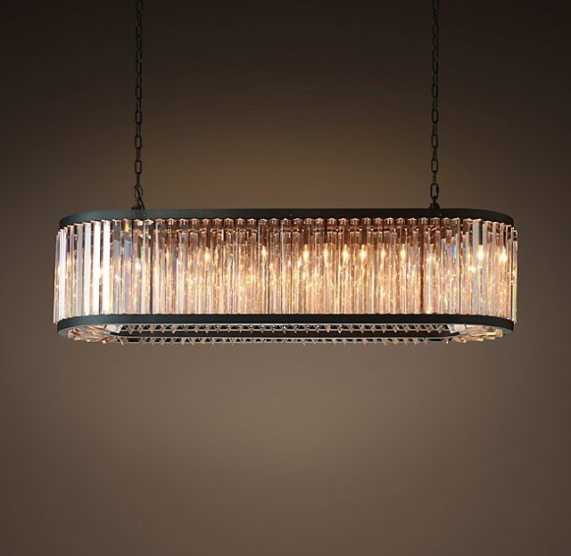 Люстра Restoration Hardware WELLES CLEAR CRYSTAL RECT