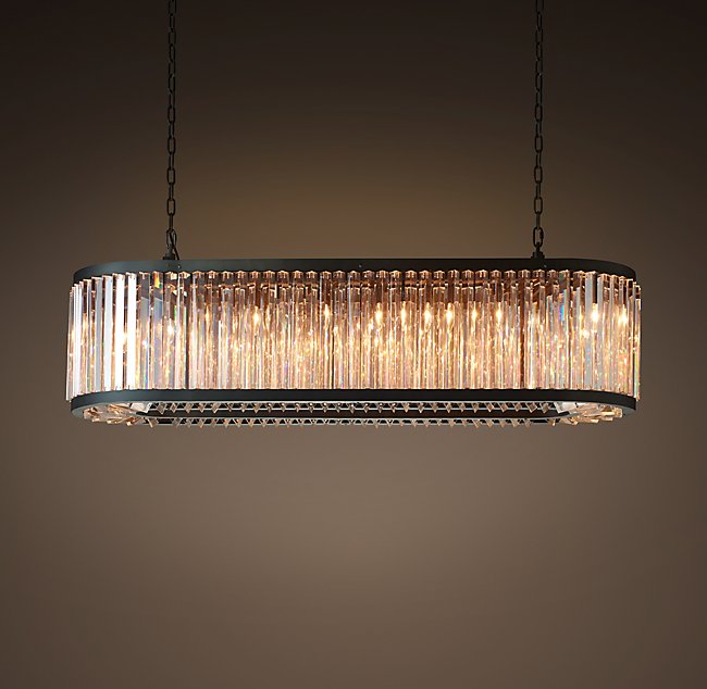 Люстра Restoration Hardware WELLES CLEAR CRYSTAL RECT