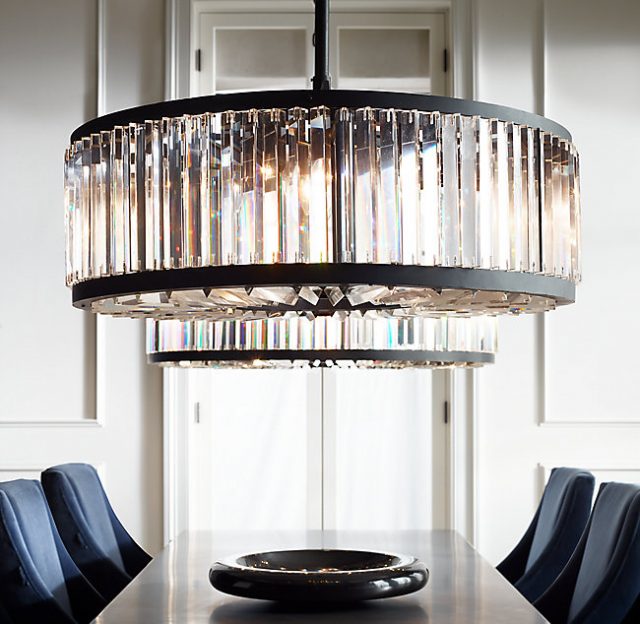 Люстра Restoration Hardware WELLES CLEAR CRYSTAL ROUND