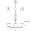 Люстра Robert Abbey Real Simple Chandelier Stardust White