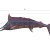 Настенный декор Phillips Collection Blue Marlin Wall Sculpture Maroon