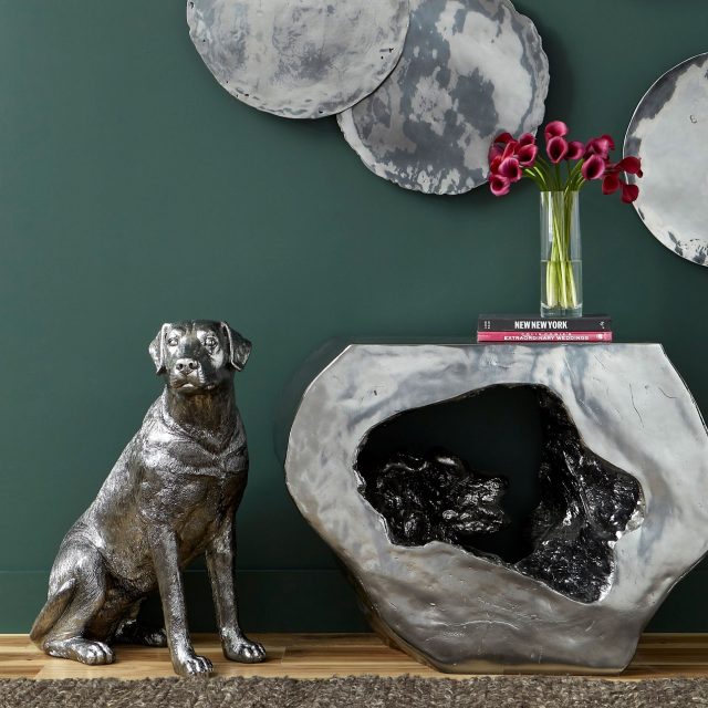 Настенный декор Phillips Collection Cast Oil Drum Wall Discs Liquid Silver