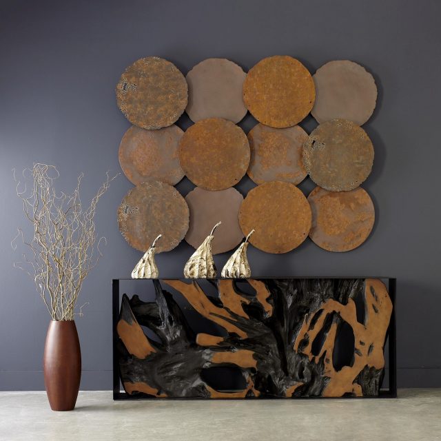 Настенный декор Phillips Collection Cast Oil Drum Wall Discs Rust