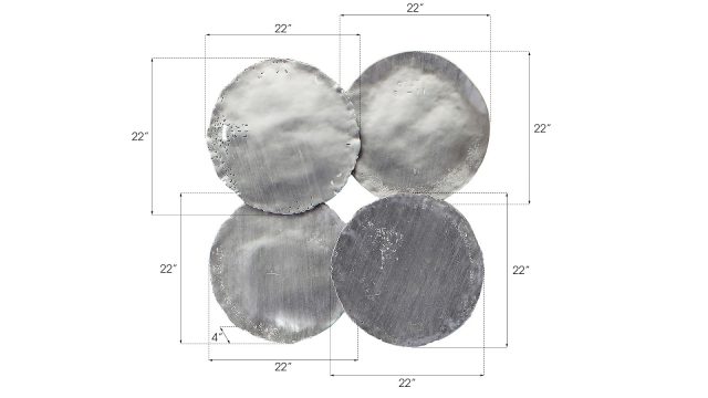 Настенный декор Phillips Collection Cast Oil Drum Wall Discs Silver