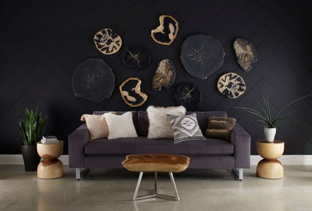 Настенный декор Phillips Collection Cast Petrified Thin Wood Wall Tile Brown