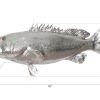 Настенный декор Phillips Collection Estuary Cod Fish Wall Sculpture Silver