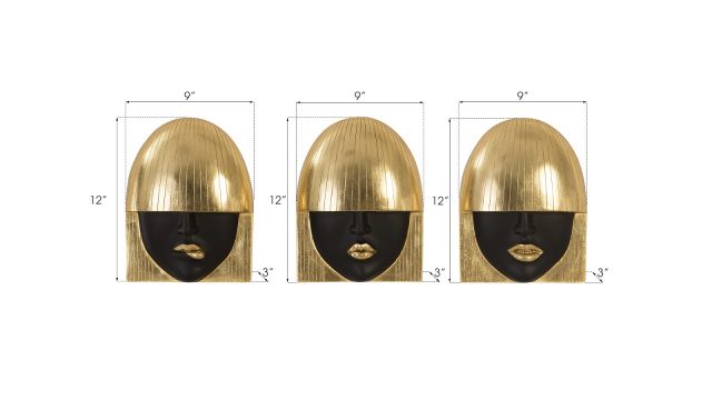 Настенный декор Phillips Collection Fashion Faces Wall Art Black and Gold