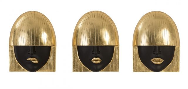 Настенный декор Phillips Collection Fashion Faces Wall Art Black and Gold