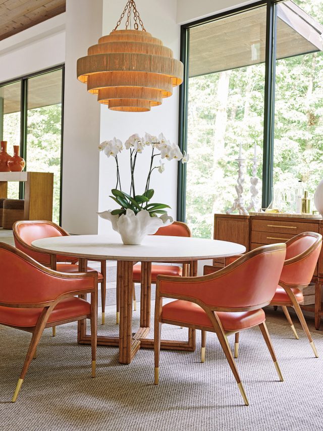 Обеденный стол LEXINGTON Woodard Marble Top Dining Table