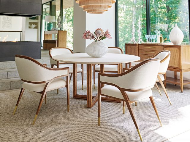 Обеденный стол LEXINGTON Woodard Marble Top Dining Table