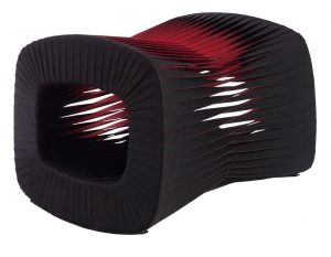 Оттоманка Phillips Collection Seat Belt Ottoman Black/Red