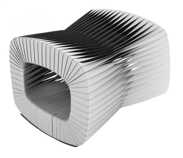 Оттоманка Phillips Collection Seat Belt Ottoman Grey/Black