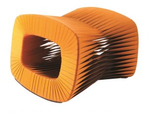 Оттоманка Phillips Collection Seat Belt Ottoman Orange
