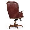Офисное кресло Jonathan Charles Chesterfield Style High Back Mahogany Office Chair