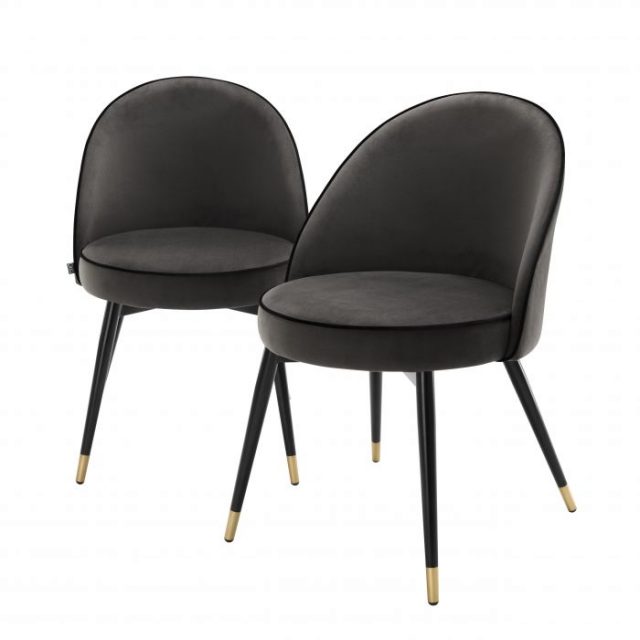 Полукресло EICHHOLTZ COOPER SET OF 2 DINING CHAIR DARK GREY