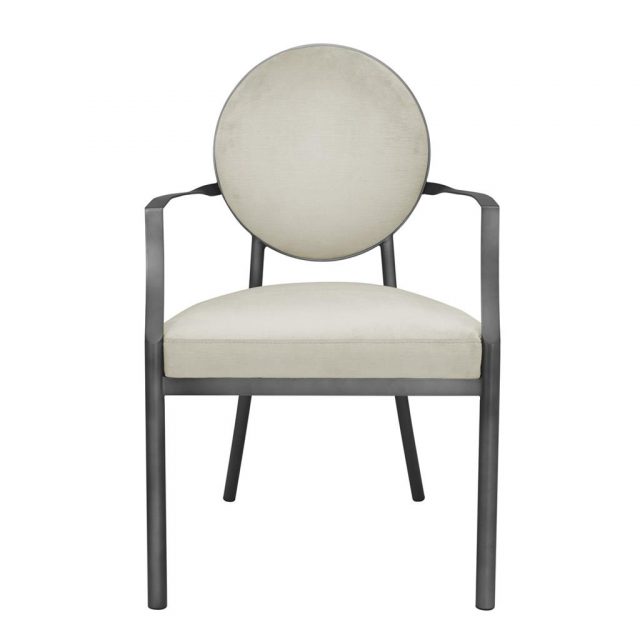 Полукресло EICHHOLTZ SCRIBE GUNMETAL DINING ARM CHAIR