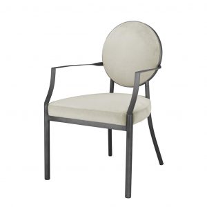 Полукресло EICHHOLTZ SCRIBE GUNMETAL DINING ARM CHAIR
