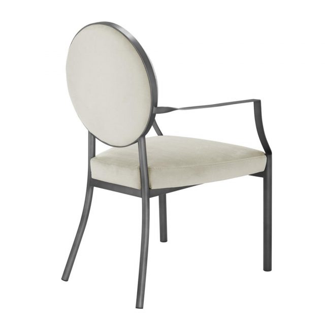 Полукресло EICHHOLTZ SCRIBE GUNMETAL DINING ARM CHAIR