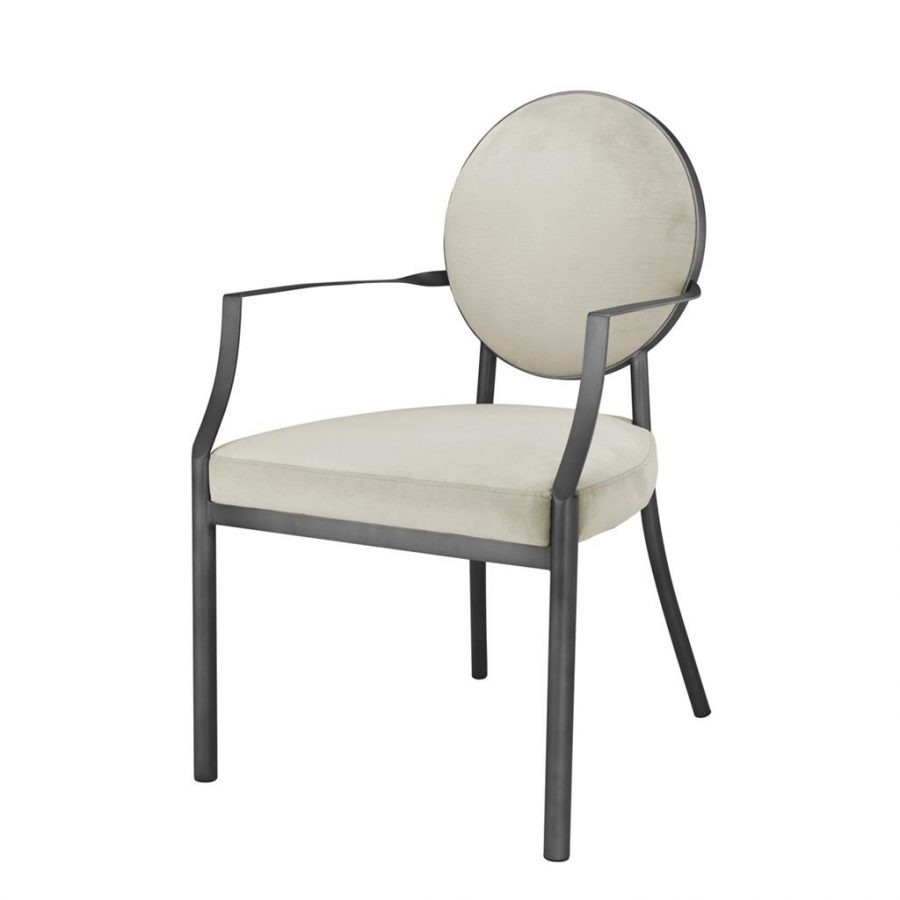 Полукресло EICHHOLTZ SCRIBE GUNMETAL DINING ARM CHAIR